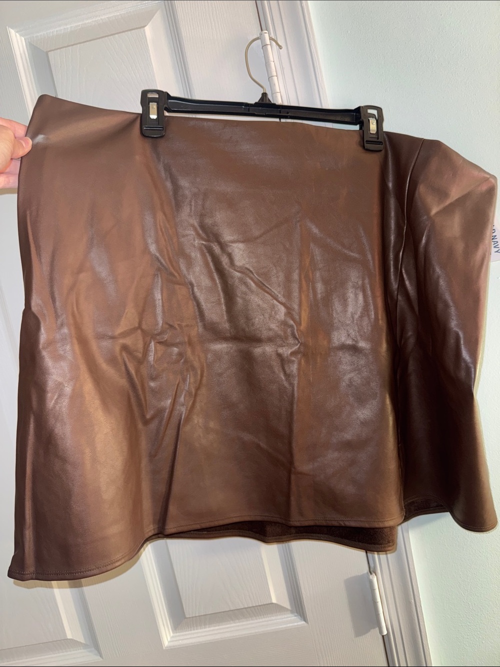 Old Navy Brown Faux Leather Pencil Skirt